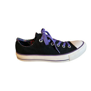 Converse All Star Low Top Sneakers Black Purple W8